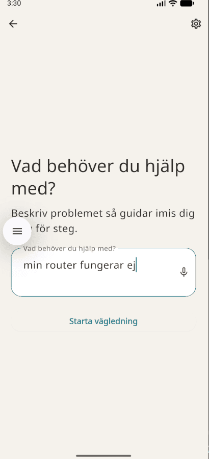 User describes the router problem